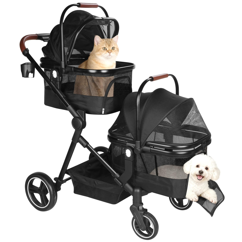 Foldable Double Pet Stroller E34930
