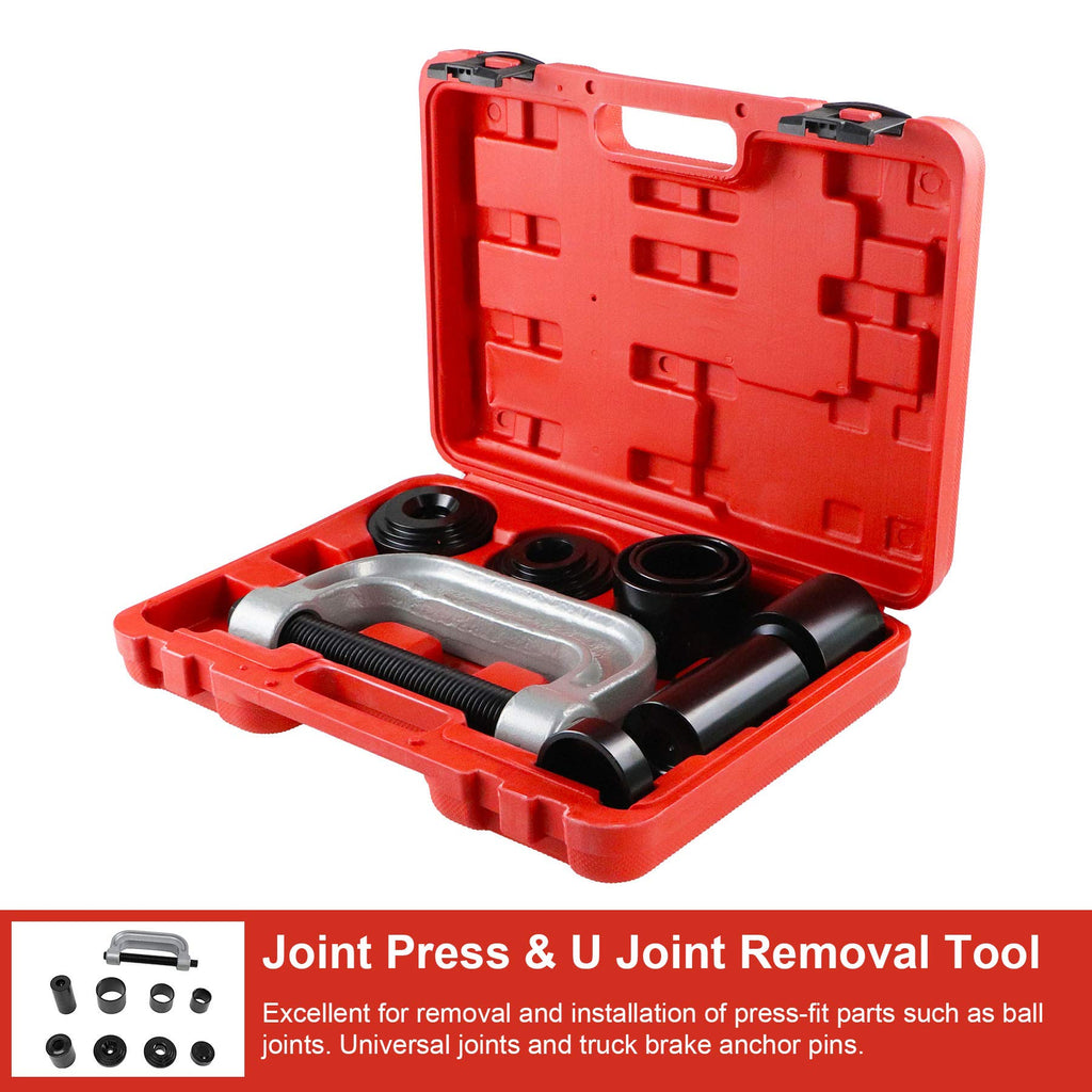 Heavy Duty Ball Joint Press & U Joint Removal Tool Kit with 4x4 Adapters D334015