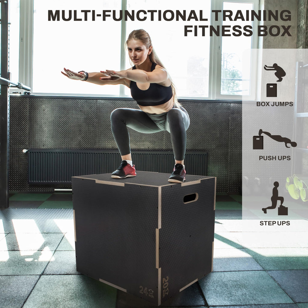 Wooden Plyo Box Jump Exercise Platform C4750