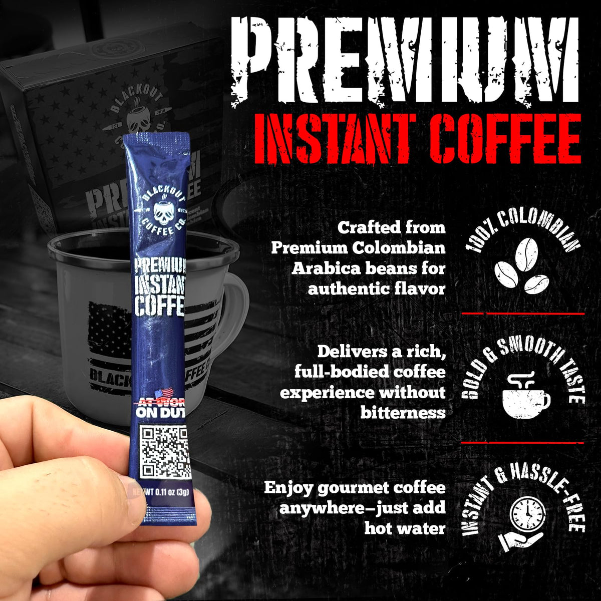 Colombian Arabica Instant Coffee Medium Roast 32 Count D224