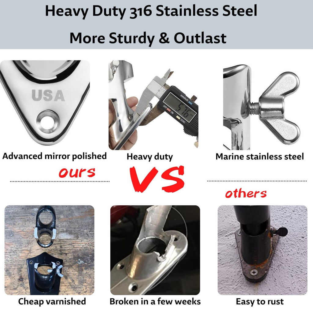 1 Inch Stainless Steel Flag Pole Holder J3271