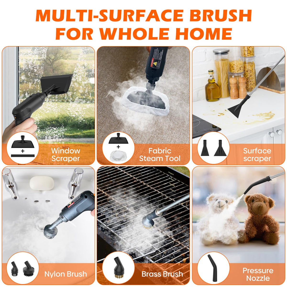 Portable Handheld Steam Cleaner with 16 Accessories Y720