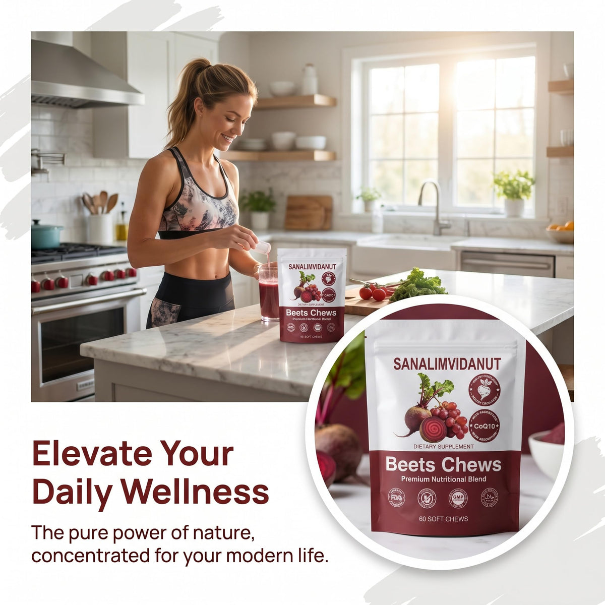 Beets Chews Dietary Supplement, 60 Count Q4133