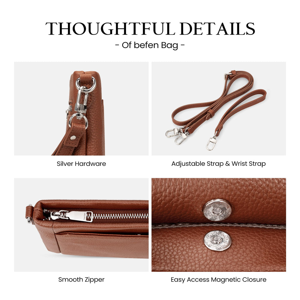 Genuine Leather Wristlet Wallet with Built in Wallet M808