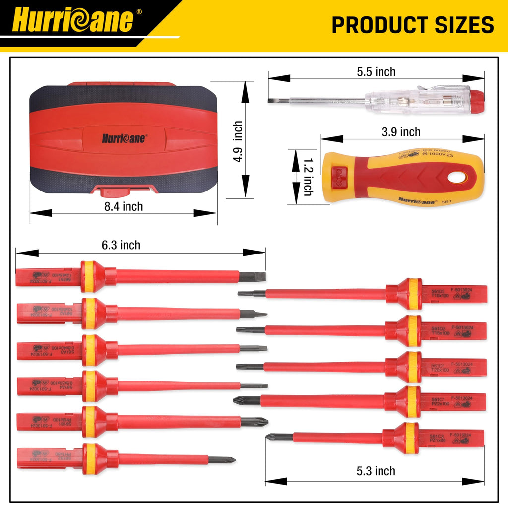 1000V Insulated 13 Piece Screwdriver Set L865166