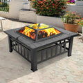 32in Square Metal Fire Pit Table J339707
