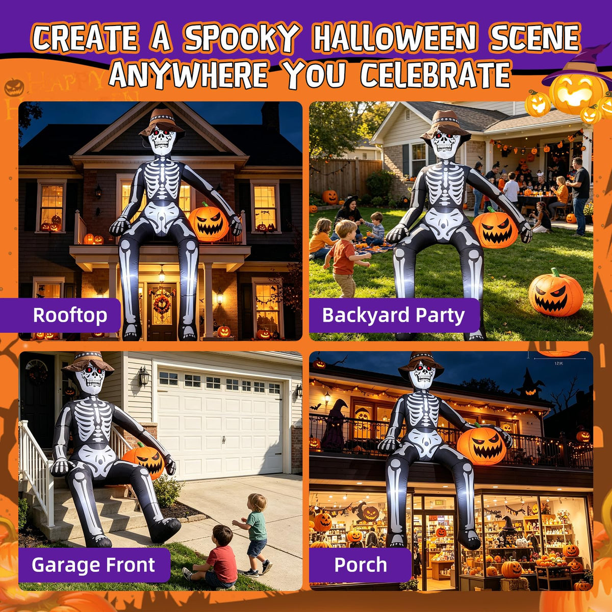 10FT Halloween Inflatable Skeleton R3081