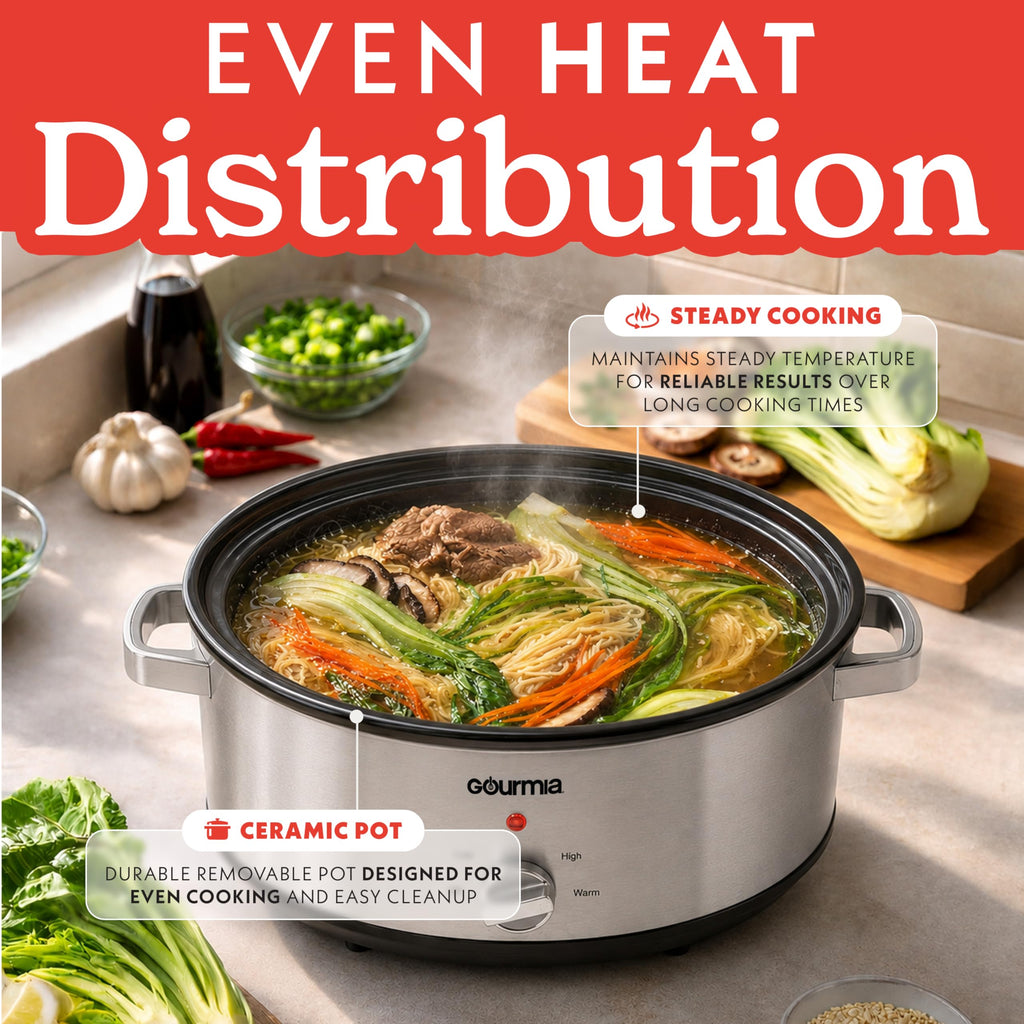 7 Qt Stainless Steel Slow Cooker R8566