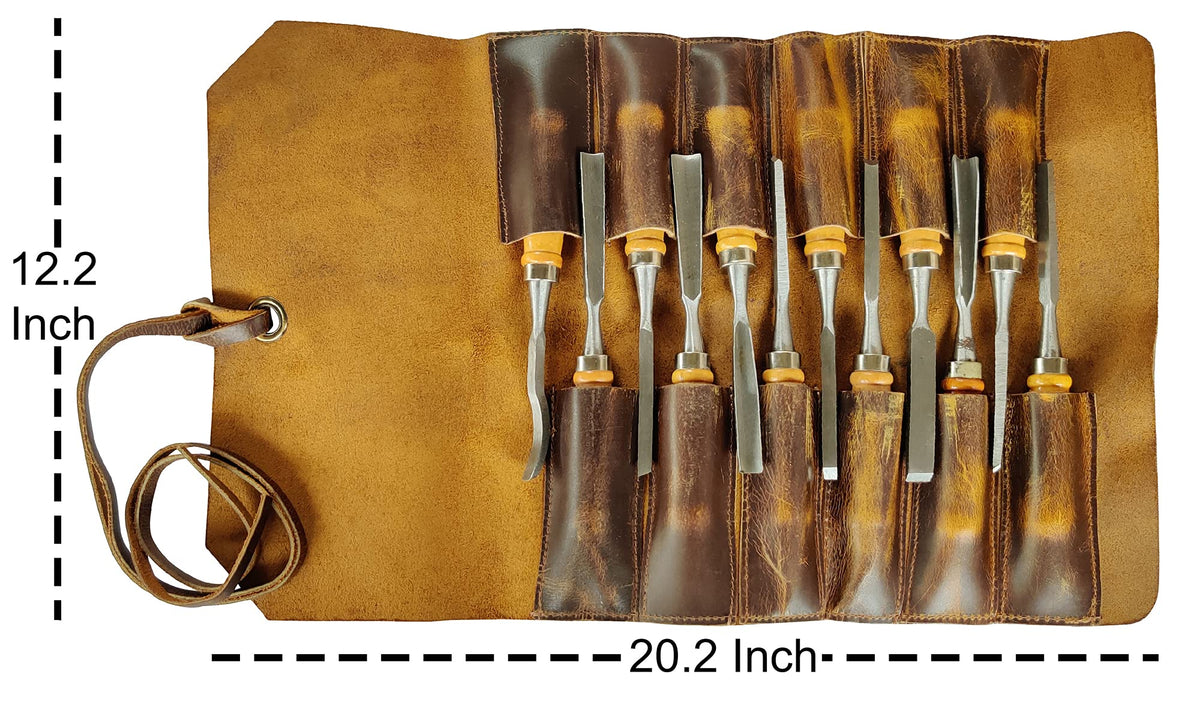 Leather Tool Roll Up Pouch A4171