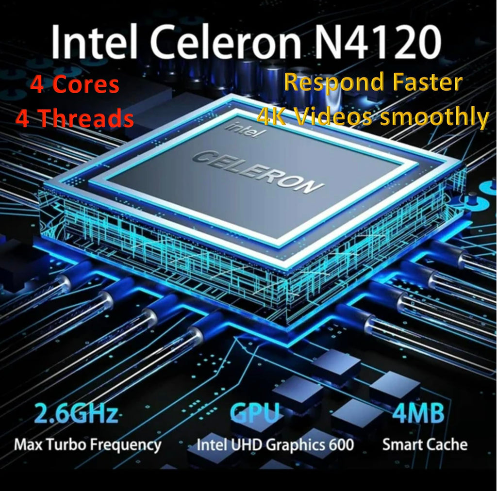 14" Ultral Light Thin Laptop, Quad-Core Intel Celeron, 16GB RAM, 564GB, Windows 11 S, Royal Blue I27503