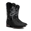 Python Leather Print Western Boots E2219