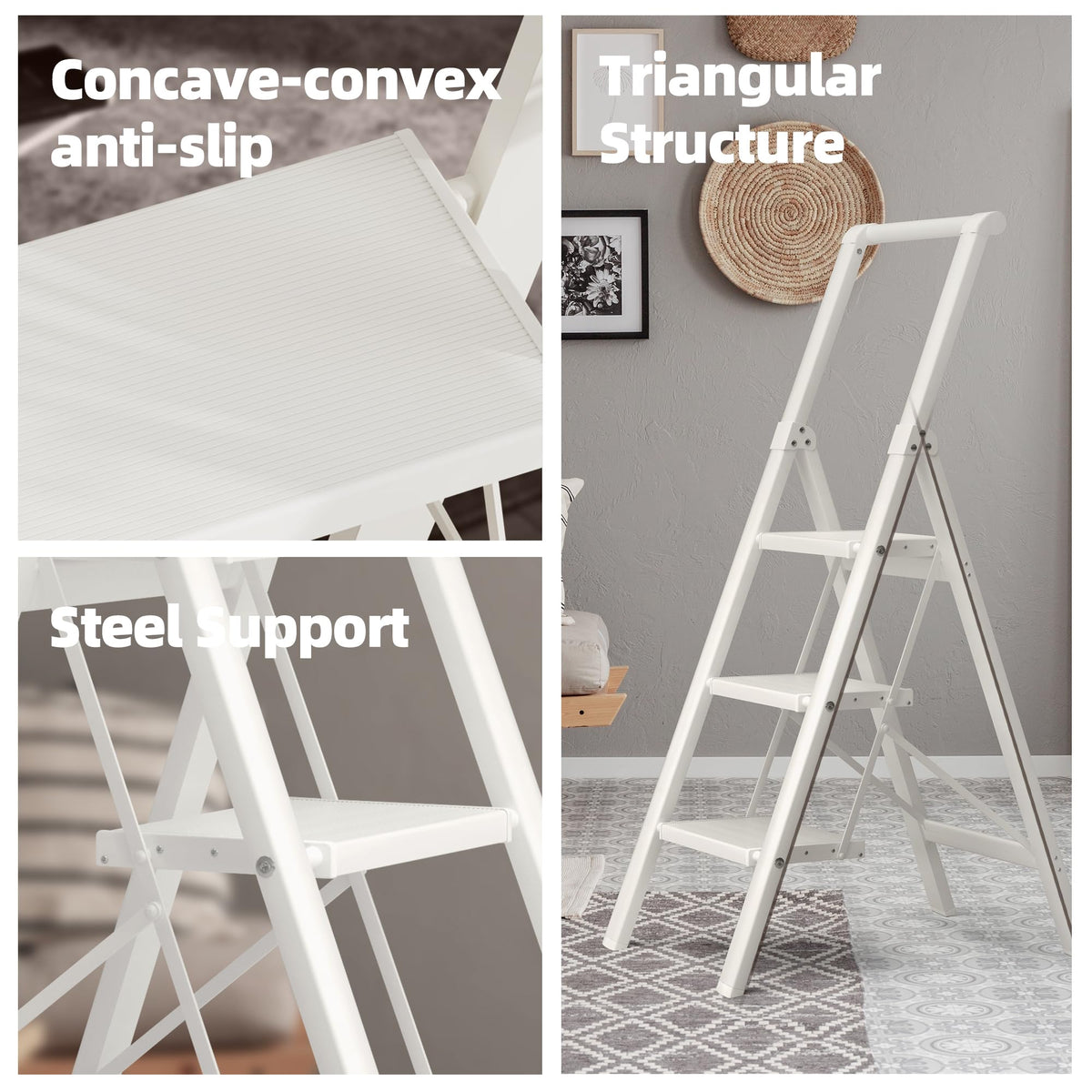 Aluminum 3 Step Ladder Y8900