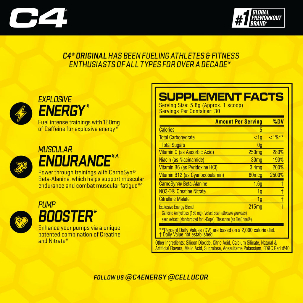 Pre Workout 150mg Caffeine 30 Servings Z358