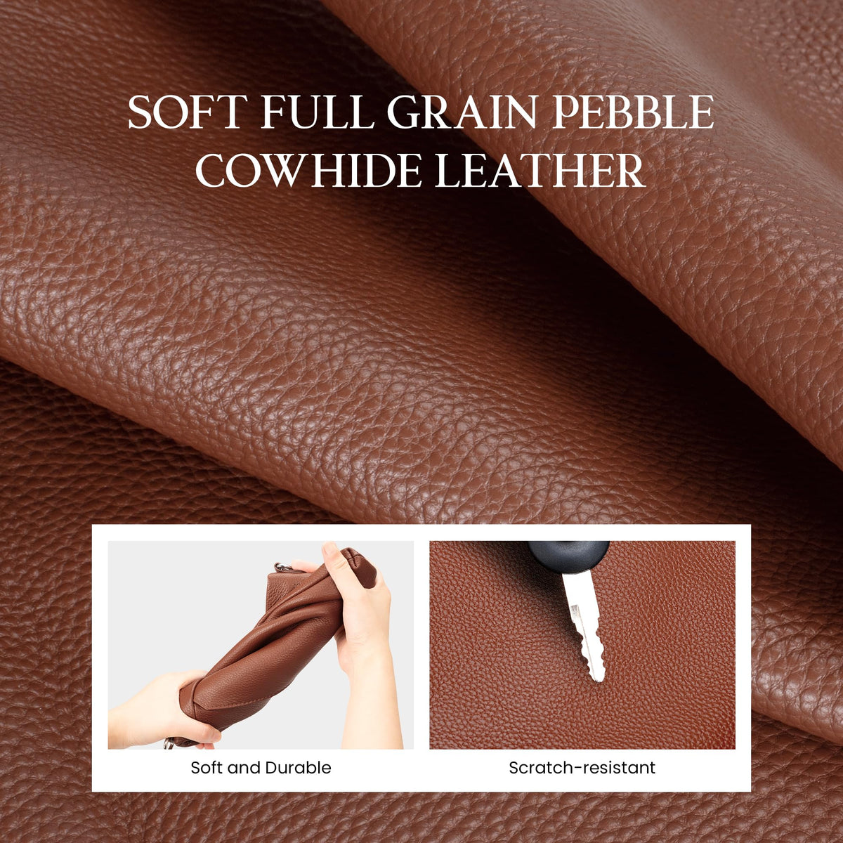 Genuine Leather Wristlet Wallet with Built in Wallet M808