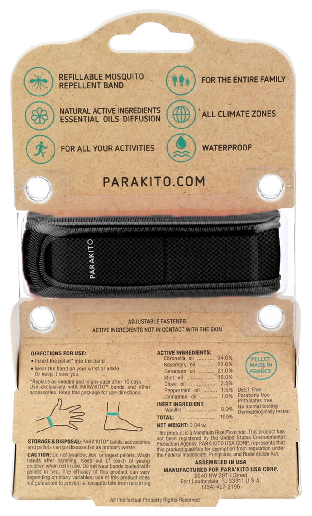 Black Mosquito Repellent Wristband R188