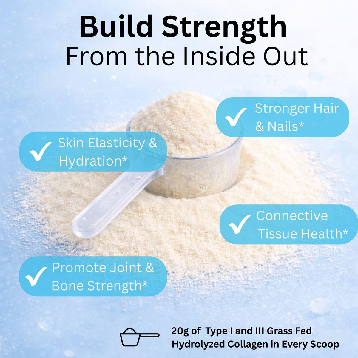 Hydrolyzed Collagen Peptides Powder Type I & III Unflavored 28 Servings W378