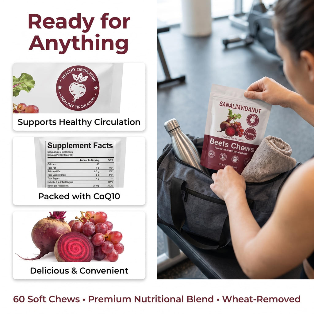 Beets Chews Dietary Supplement, 60 Count Q4133
