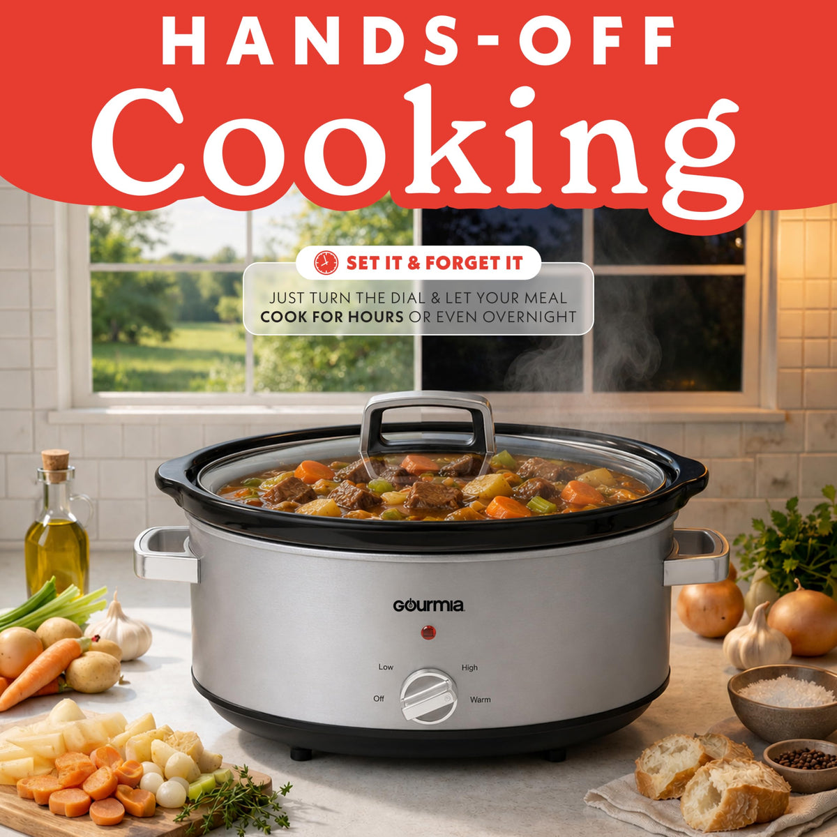 7 Qt Stainless Steel Slow Cooker R8566