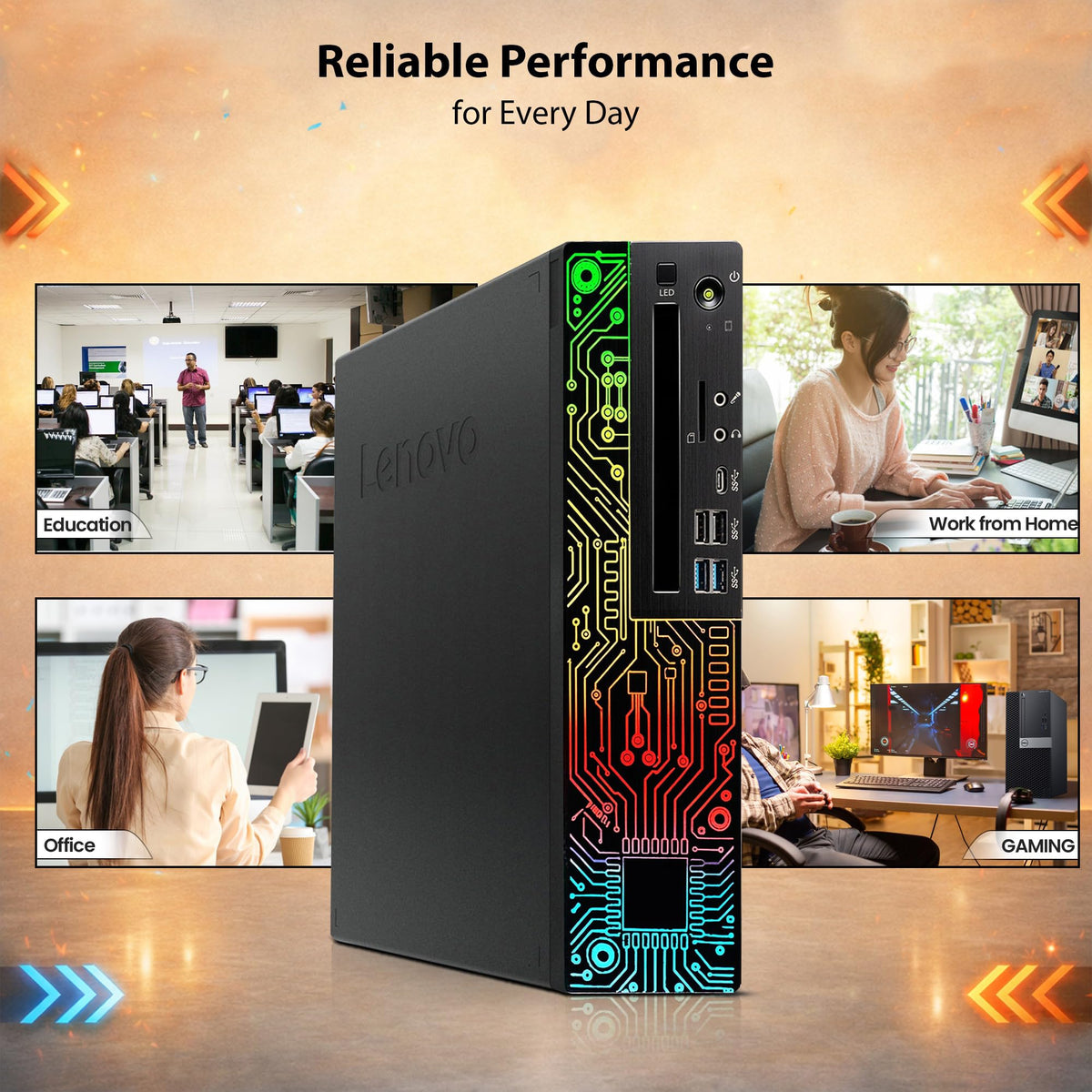 RGB Desktop PC Intel Core i5-8500 16GB DDR4 RAM 512GB SSD GeForce GT 1030 R451