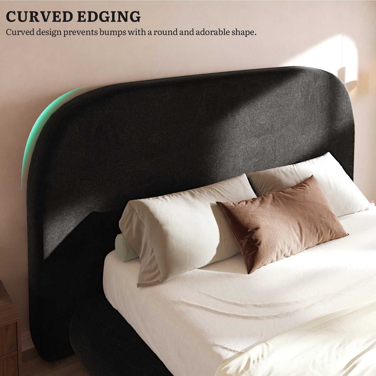 Queen Size Bed Frame with Headboard V759561