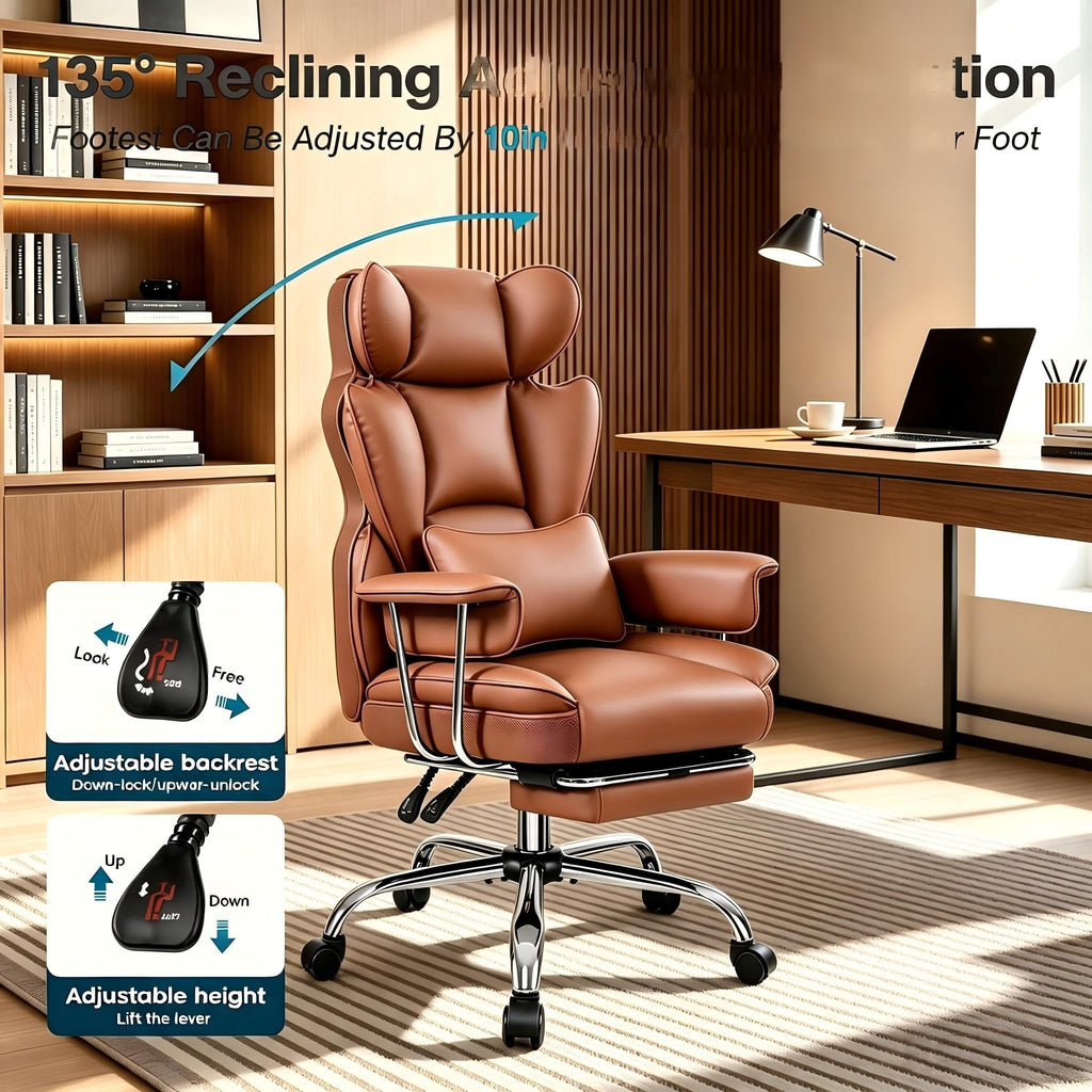 Big and Tall High Back Office Chair with Footrest I966