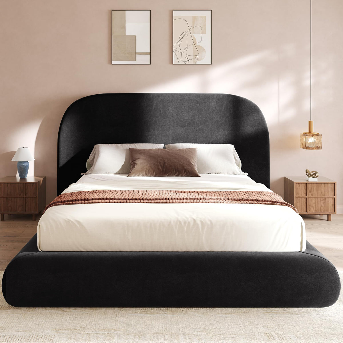 Queen Size Bed Frame with Headboard V759561