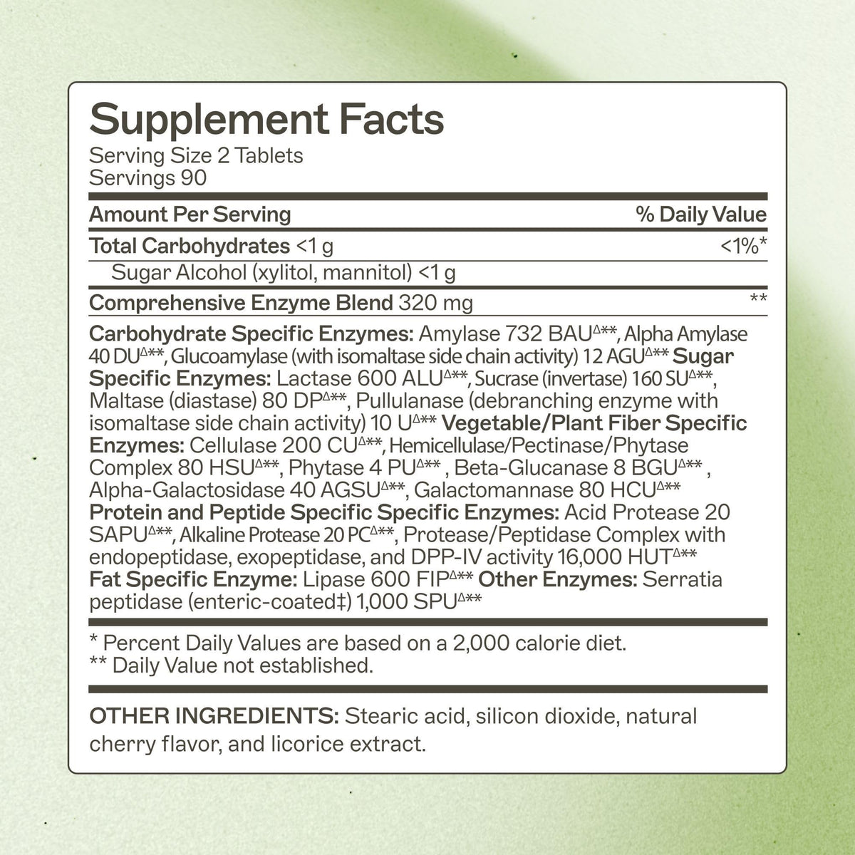 Chewable Digestive Enzymes 180 Tablets W56346