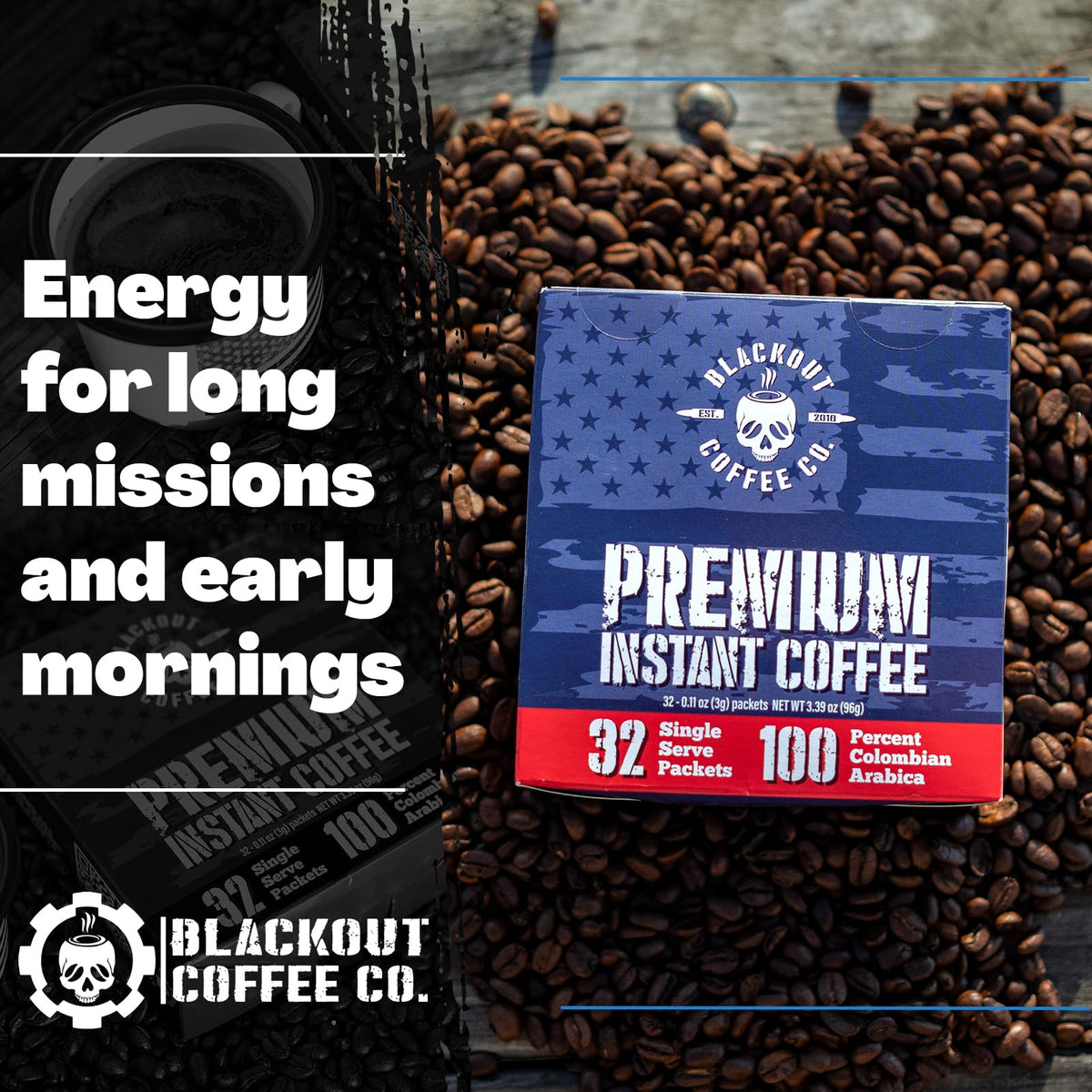 Colombian Arabica Instant Coffee Medium Roast 32 Count D224