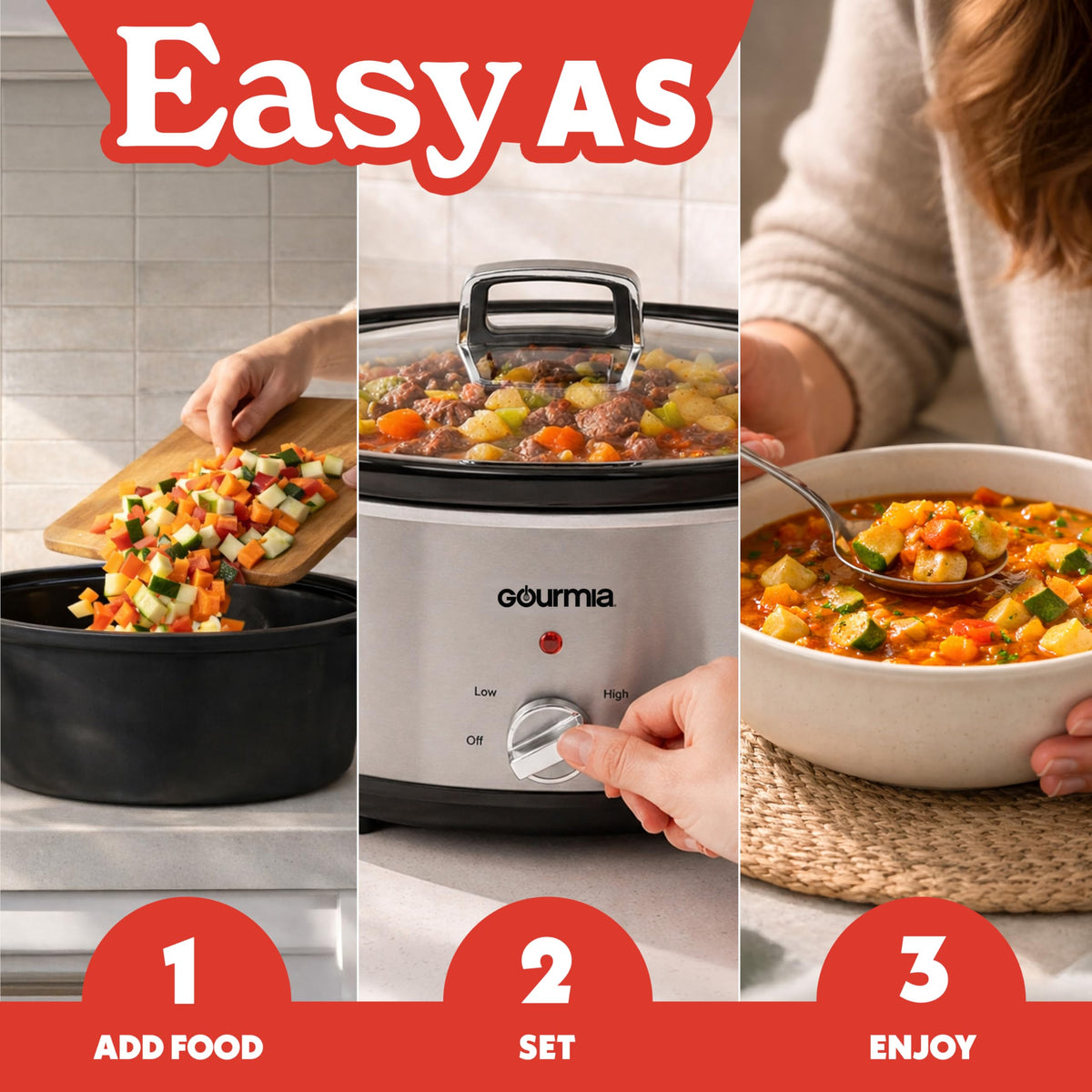 7 Qt Stainless Steel Slow Cooker R8566