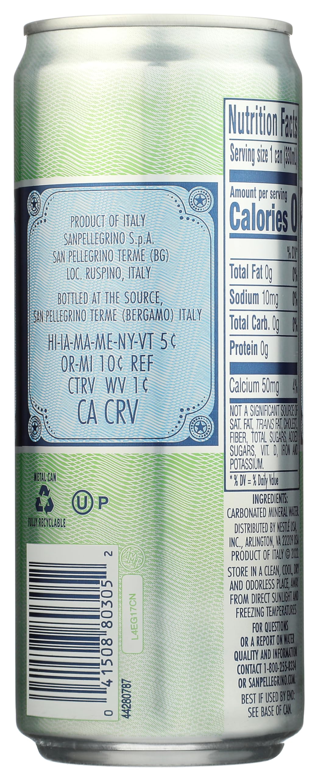 Sparkling Natural Mineral Water 11.15 Fl Oz J30232