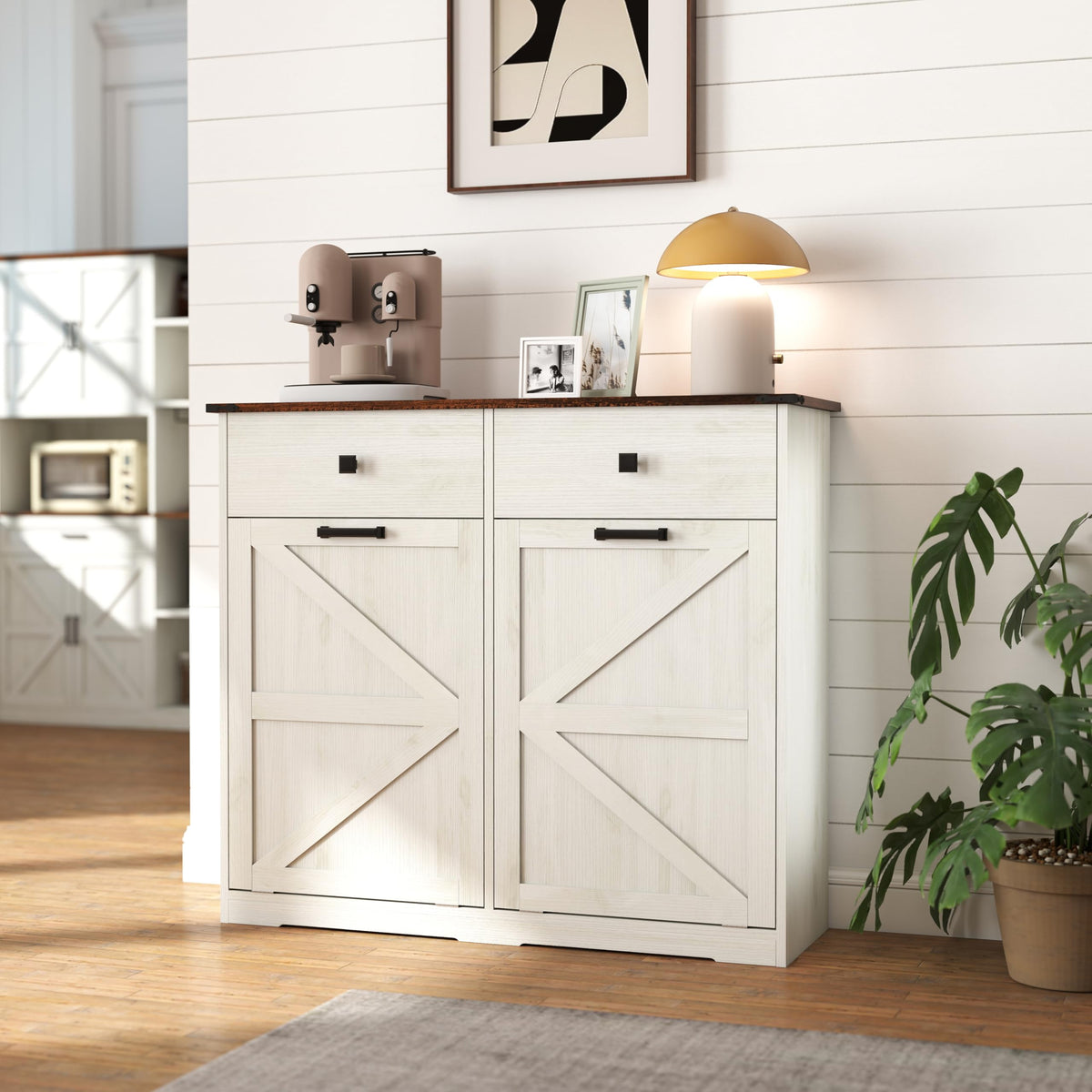 39" Double Tilt-Out Trash Cabinet for 20 Gallon Cans R647