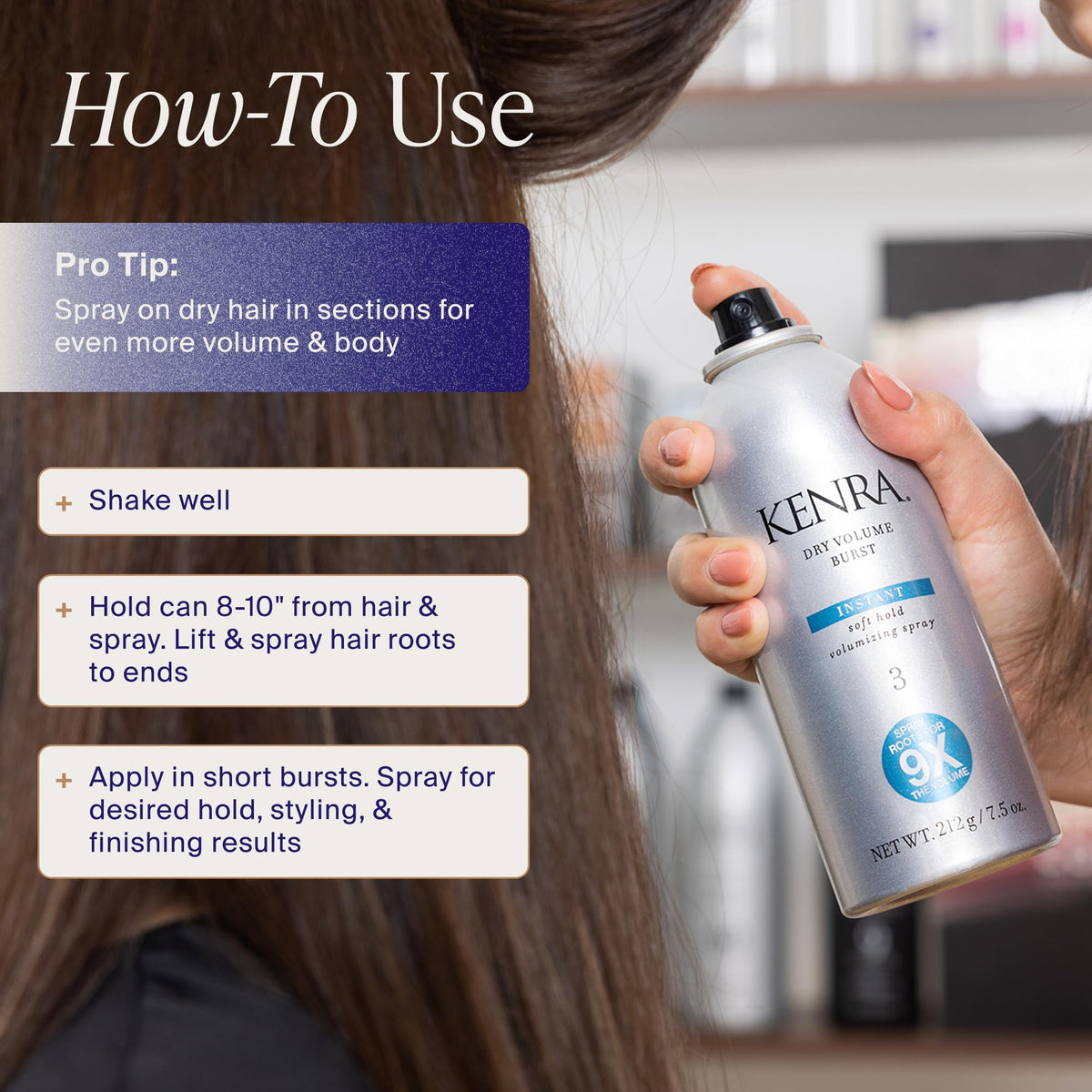 Instant Volume Hairspray Soft Hold Volumizing Spray F108