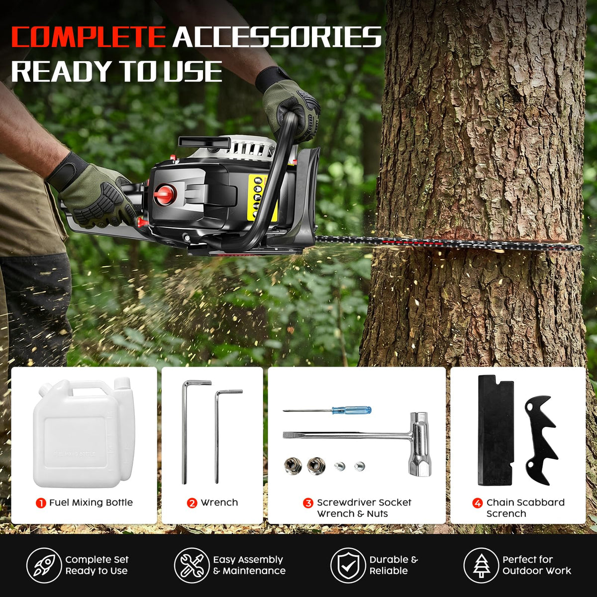 20 & 24 Inch Gas Chainsaw F38458