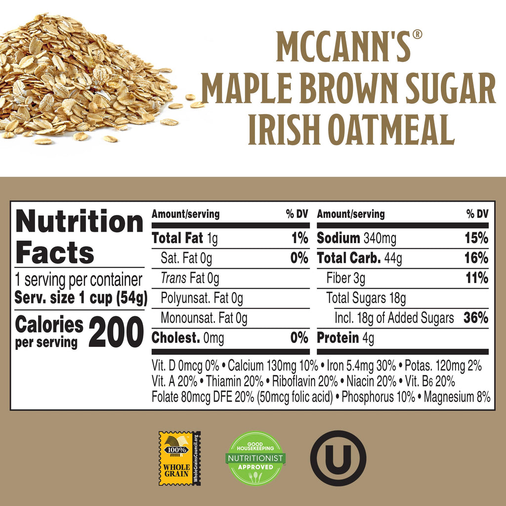 Instant Oatmeal Cup Maple Brown Sugar 1.9 Ounce Pack of 12 T23626