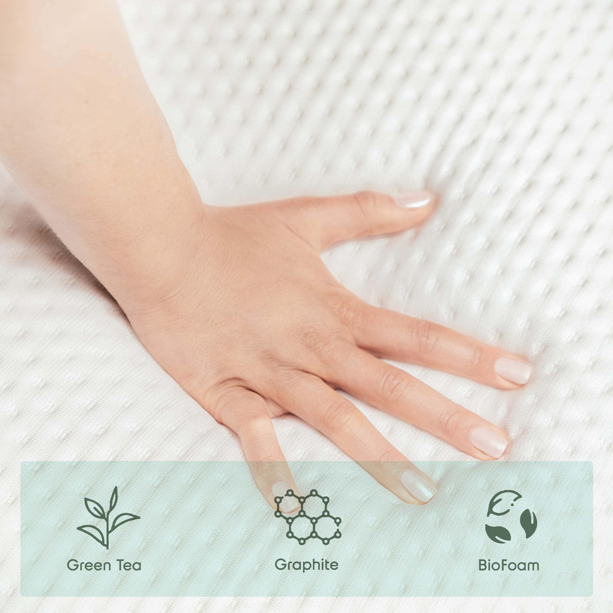 Green Tea 8 Inch Cooling Graphite Memory Foam Twin Mattress X144