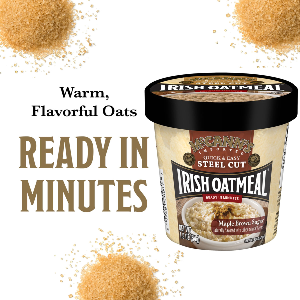 Instant Oatmeal Cup Maple Brown Sugar 1.9 Ounce Pack of 12 T23626
