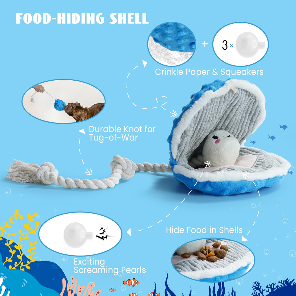 Crinkle Squeaky Octopus Dog Toy A89222