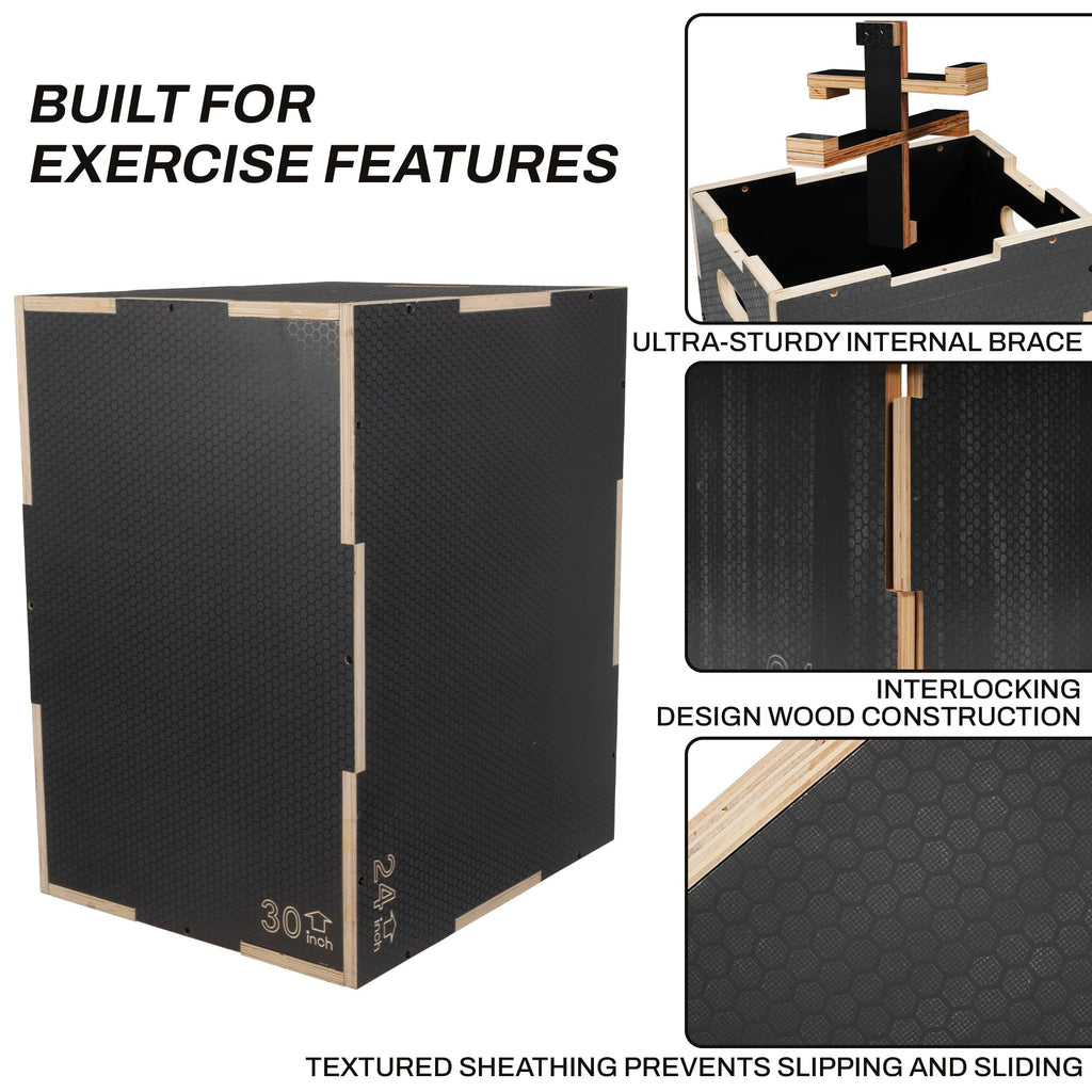 Wooden Plyo Box Jump Exercise Platform C4750