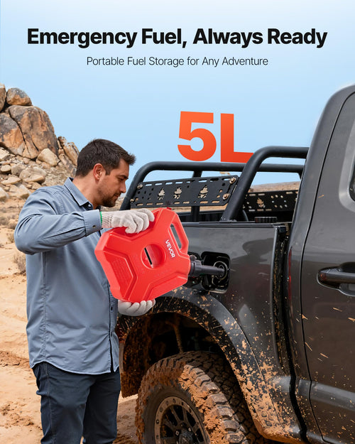 1.3 Gallon Gas Can with Spout and Lockable Bracket Z4528