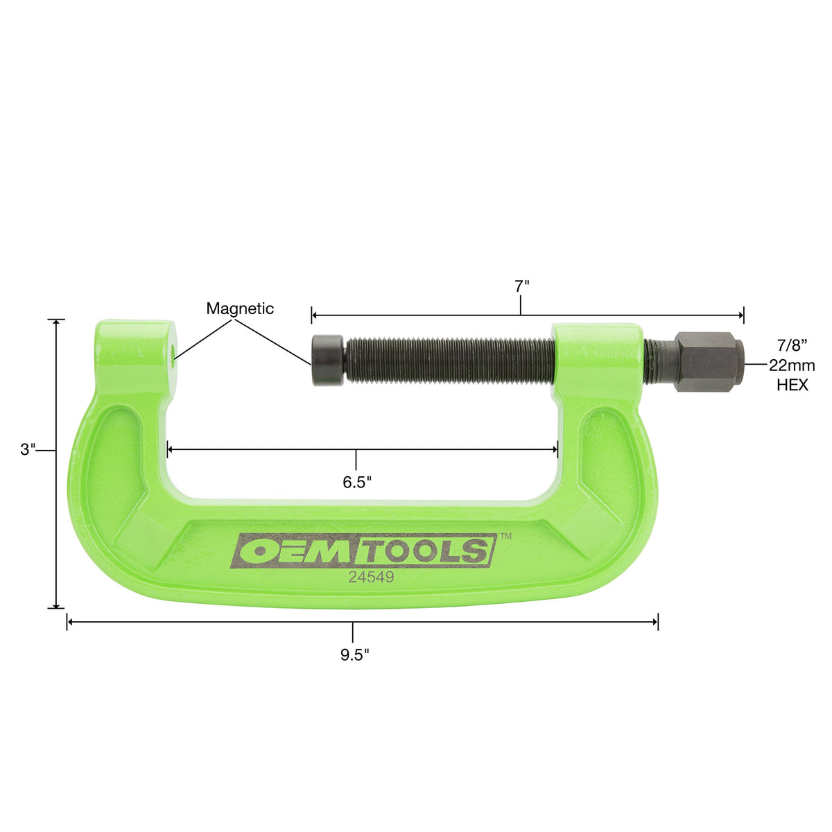 Bearing Cup Installer Impact Rated Steel C Clamp with Magnets W8102