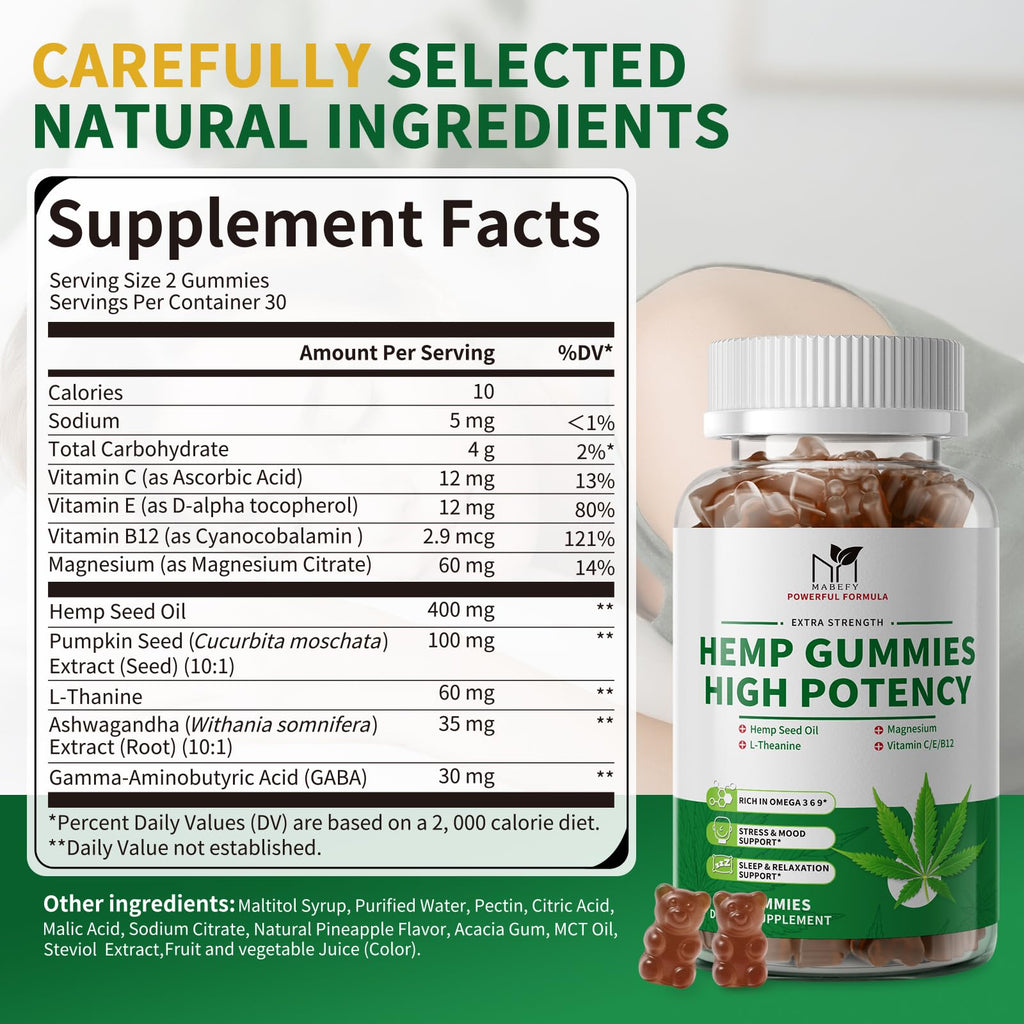 Hemp Gummies 60 Bears Pineapple Flavor D555