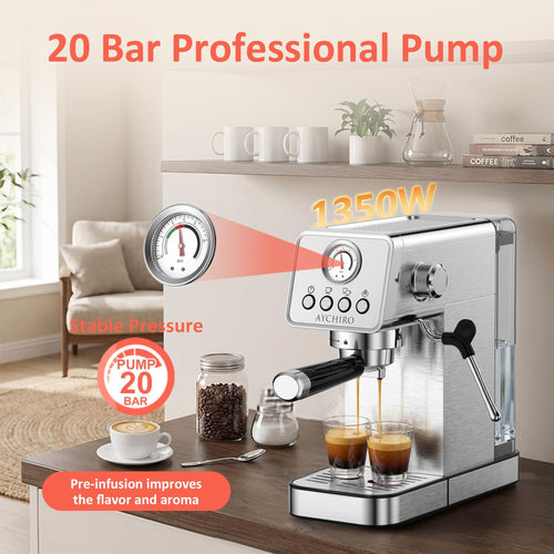 20 Bar Espresso Machine with Steam Wand E277971