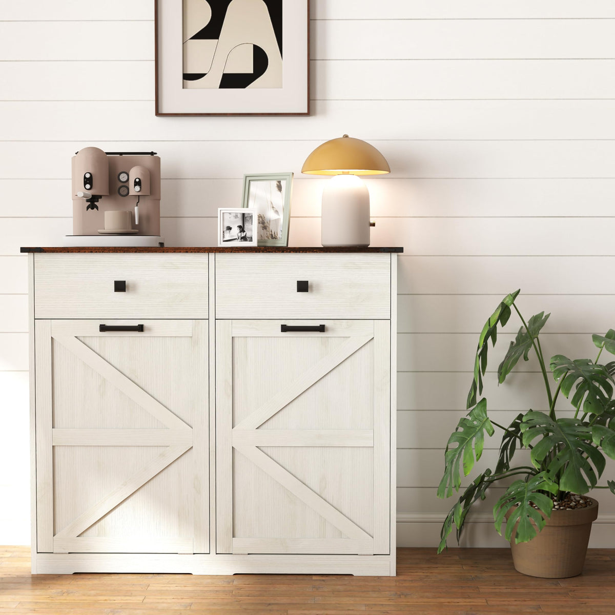 39" Double Tilt-Out Trash Cabinet for 20 Gallon Cans R647