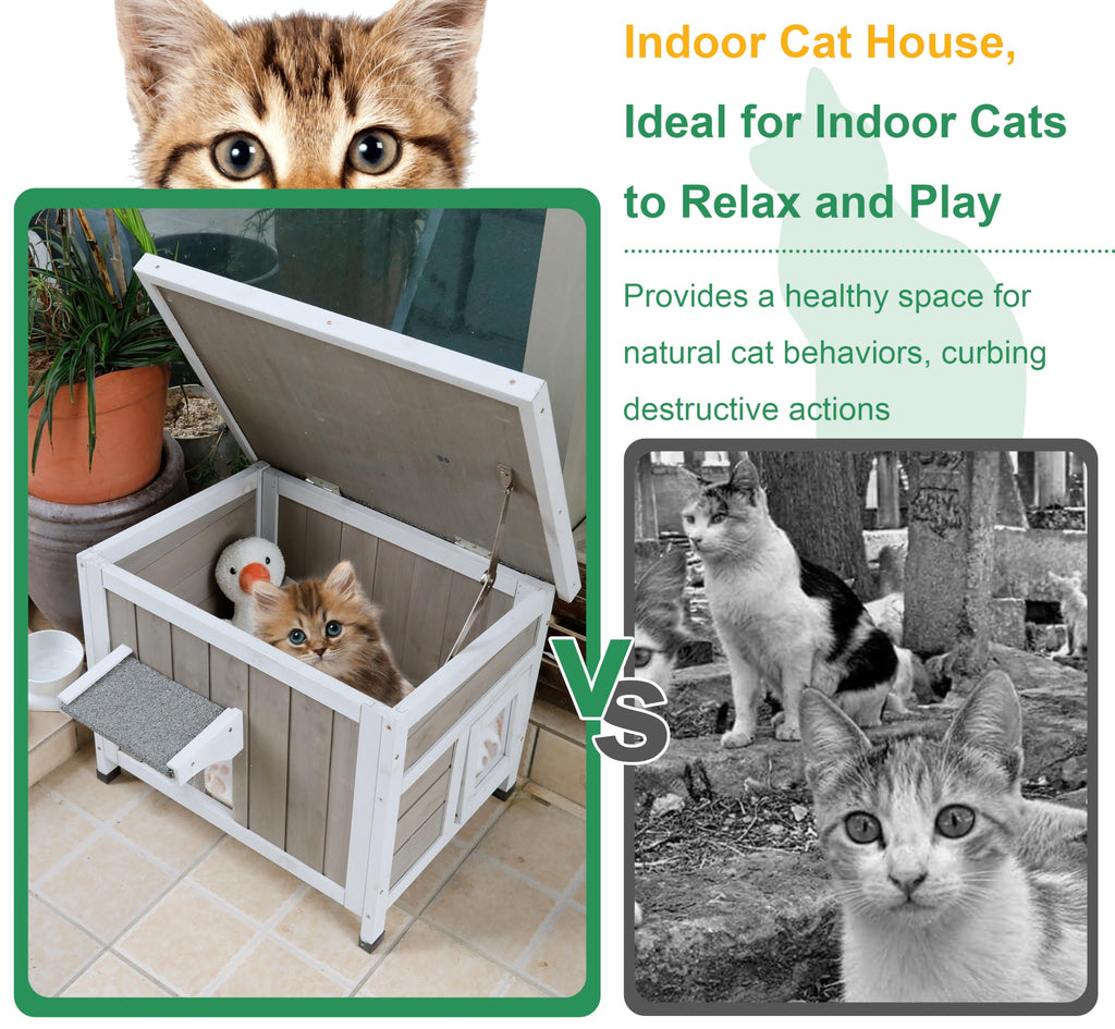 Weatherproof Outdoor Cat House O8893