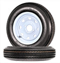 2-Pack Trailer Tire Rim Assembly 5.30-12 4 Lug White F6321