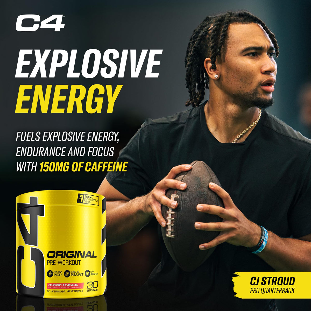 Pre Workout 150mg Caffeine 30 Servings Z358