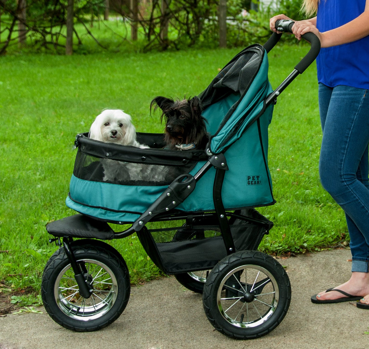 Double Pet Stroller with Weather Cover N732