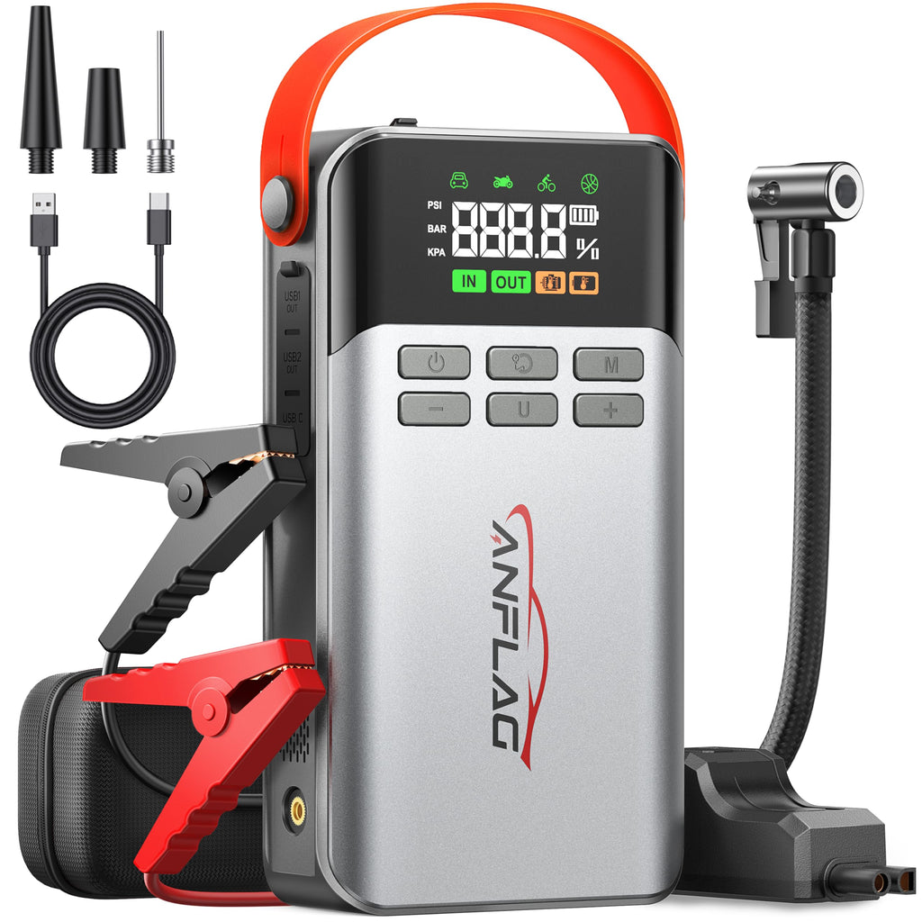 8-in-1 Car Jump Starter with Air Compressor V355009