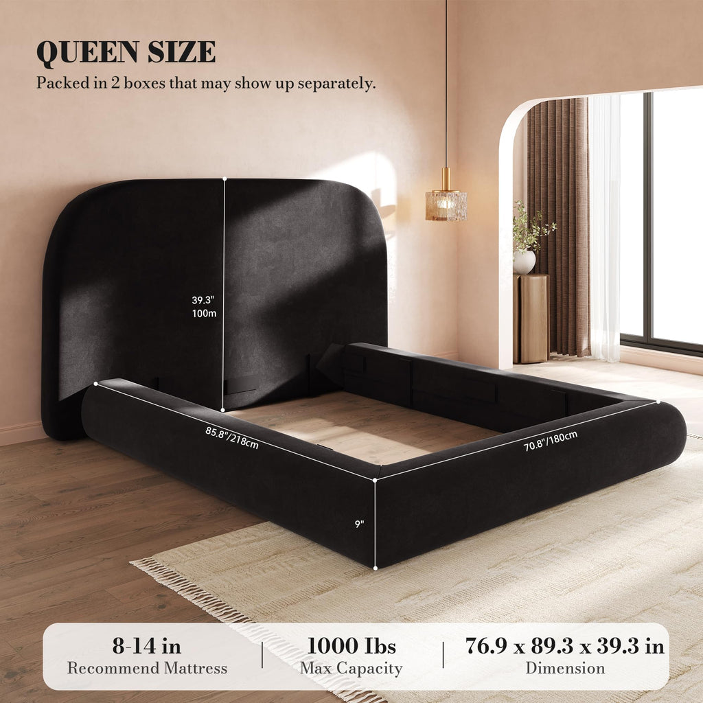 Queen Size Bed Frame with Headboard V759561