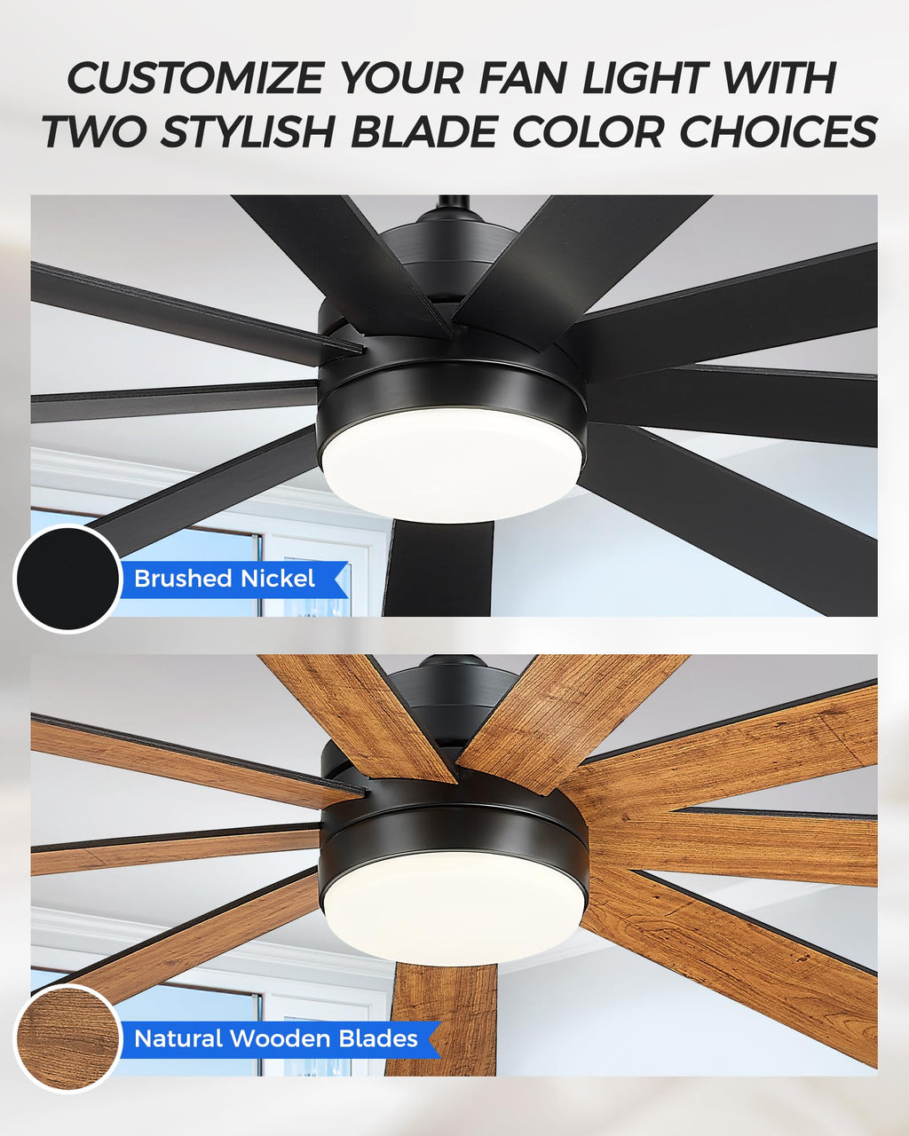 72 Inch Ceiling Fan with Light Z598
